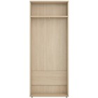 Шкаф 2-х дверный для одежды, 804 × 423 × 1980 мм, цвет дуб сонома - Фото 2