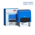 Штамп автоматический «Медосмотр пройден «_» 20__г. Подпись __», 14×38 мм, синий - Фото 1