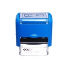 Штамп автоматический «Медосмотр пройден «_» 20__г. Подпись __», 14×38 мм, синий - Фото 2