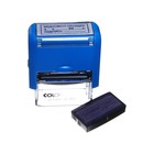 Штамп автоматический «Медосмотр пройден «_» 20__г. Подпись __», 14×38 мм, синий - Фото 5