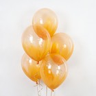 Шар латексный 12" Браш, Оранжевый хрусталь, кристалл, набор 10 шт. - фото 22017355