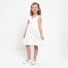 Платье для девочки без рукавов MINAKU цвет белый, рост 116 см - фото 319817649