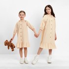 Платье для девочки MINAKU цвет светло-бежевый, рост 158 см - Фото 7