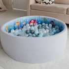 Шарики для сухого бассейна, 100 штук, цвета: светло-голубой, серебро, белый перламутр, прозрачный, диаметр шара — 7,5 см - Фото 6