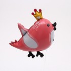 Шар фольгированный 24" «Птичка в короне», розовый (комплект 5 шт) - фото 24384690