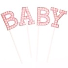 Топпер «Малышка», в наборе 4 штуки, цвет розовый - Фото 4
