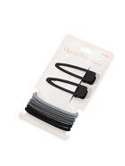 Набор для волос "Лиора" (7 резинок, 2 невидимка 5 см) классика, чёрно-серый (6 шт) - фото 809386578