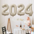 Шар фольгированный 40" Цифра 2, цвет «Взбитые сливки» - Фото 7