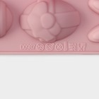 Форма силиконовая для кондитерских украшений Доляна «Пасхальные кролики», 19×12,5×1 см, 18 ячеек, цвет розовый - Фото 6