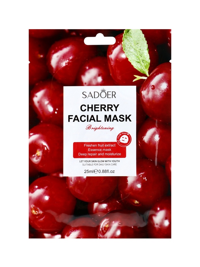 Маска тканевая увлажняющая для лица с экстрактом вишни - Фото 1