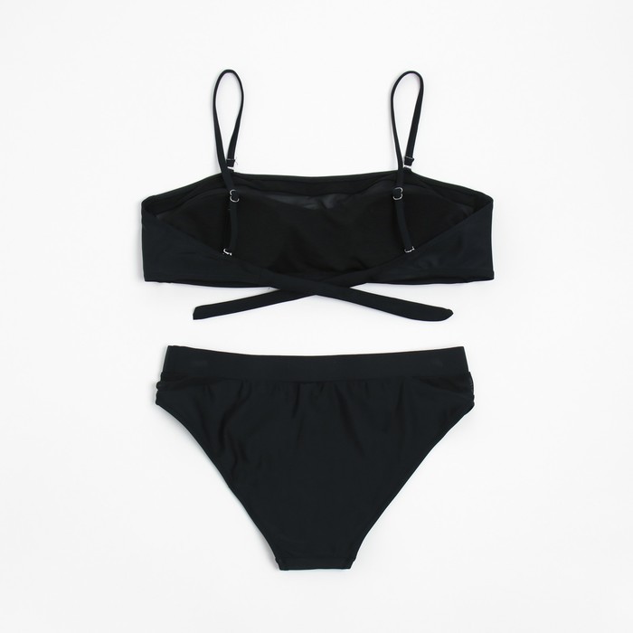 Купальник женский раздельный с лифом бандо MINAKU цвет чёрный, размер 42