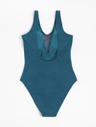 Купальник женский слитный в рубчик MINAKU однотонный цвет зелёный, размер 44 - Фото 13