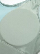 Купальник женский слитный в рубчик MINAKU однотонный цвет светло-зелёный, размер 46 - Фото 16