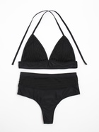 Купальник раздельный женский MINAKU Sport, размер 44, чёрный - Фото 6