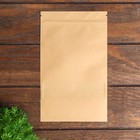 Пакет Zip - lock Крафт с прямоугольным окном, плоский, 12×20 см - Фото 3