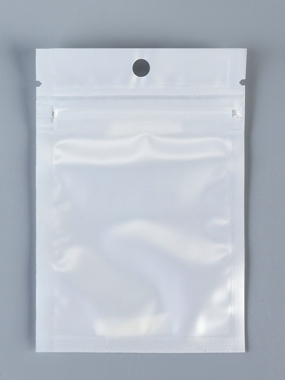 Пакет Zip-lock ПП, белый, со сплошным окном, плоский, еврослот 7×10 см
