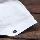 Пакет Zip-lock ПП, белый, со сплошным окном, плоский, еврослот 9×16 см - Фото 3