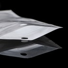 Пакет Zip-lock ПП, белый, со сплошным окном, плоский, еврослот 9×16 см - Фото 5