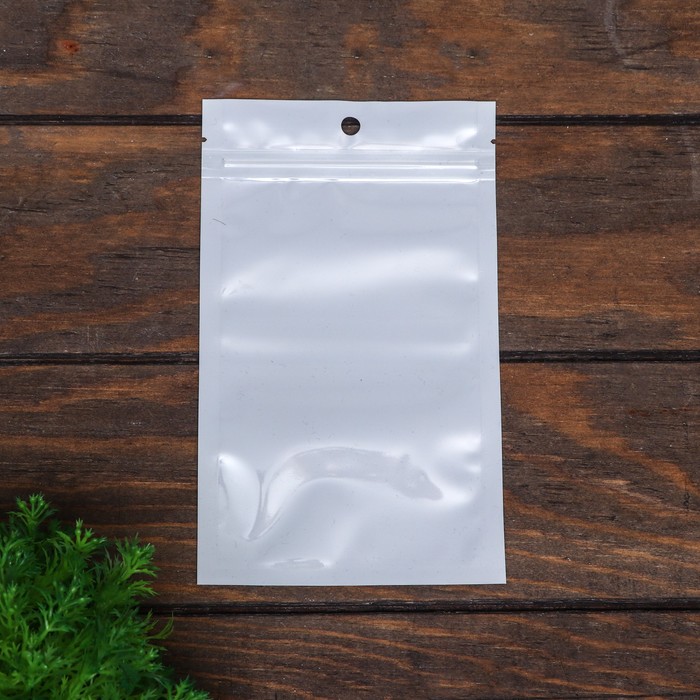 Пакет Zip-lock ПП, белый, со сплошным окном, плоский, еврослот 12 х 20 см - Фото 1