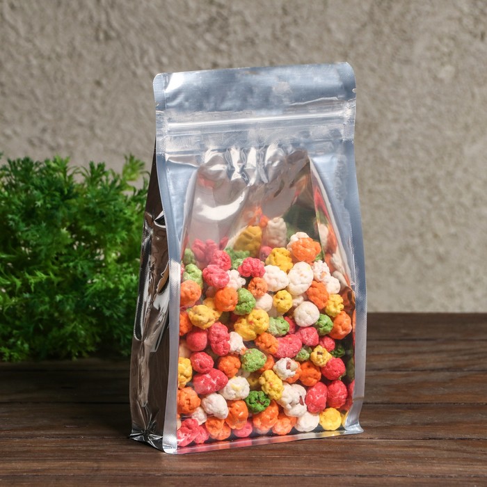 Пакет дой пак с окном, с еврослотом, белый, 14×24 см,200 мкм - Фото 1