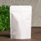 Пакет Zip-lock Крафт, белый, с прямоугольным окном 10×15 см - Фото 3