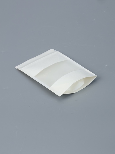 Пакет Zip-lock Крафт, белый, с прямоугольным окном 10×15 см