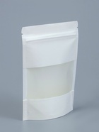 Пакет Zip-lock Крафт, белый, с прямоугольным окном 10×15 см  (артикул 9302565)  большой выбор товаров оптом и в розницу по низким ценам с доставкой