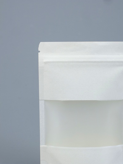 Пакет Zip-lock Крафт, белый, с прямоугольным окном 10×15 см
