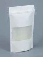 Пакет Zip-lock Крафт, белый, с прямоугольным окном, 12×20 см  (артикул 9302567)  большой выбор товаров оптом и в розницу по низким ценам с доставкой