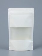 Пакет Zip-lock Крафт, белый, с прямоугольным окном, 12×20 см  (артикул 9302567)  большой выбор товаров оптом и в розницу по низким ценам с доставкой