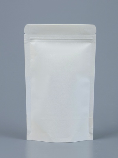 Пакет Zip-lock Крафт, белый, с прямоугольным окном, 12×20 см