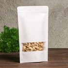 Пакет Zip-lock Крафт, белый, с прямоугольным окном 30 х 40 см (комплект 50 шт) - фото 22018237