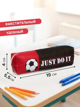 Пенал школьный на молнии Calligrata «Футбольный мяч», 1 отделение, МИКС