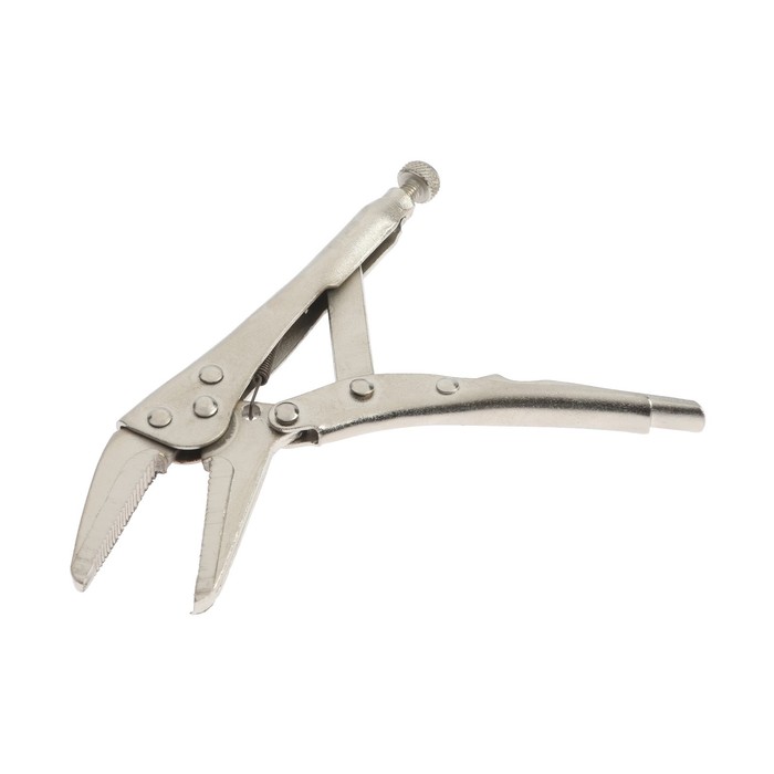 Зажим ручной ТУНДРА, удлиненный плоский захват, с фиксатором, 115 мм - Фото 1