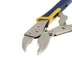 Зажим ручной ТУНДРА, усиленный полукруглый захват, с фиксатором, 2К рукоятки, 175 мм - Фото 4