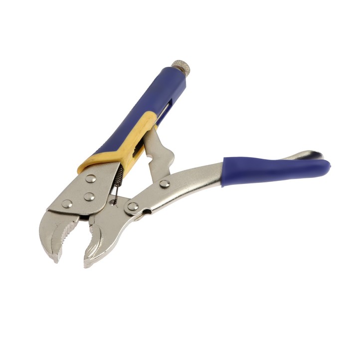 Зажим ручной ТУНДРА, усиленный полукруглый захват, с фиксатором, 2К рукоятки, 250 мм - Фото 1