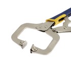 Зажим ручной ТУНДРА, усиленный точечный захват, с фиксатором, 2К рукоятки, 220 мм - Фото 4