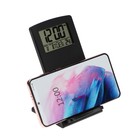 Термометр Luazon LTR-02, электронный, 10 Вт, будильник, беспроводная зарядка, черный - фото 51459389