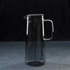 Набор для напитков из стекла Magistro «Дарк», 5 предметов: кувшин 1,35 л, 4 стакана 320 мл, цвет тёмно-серый - Фото 2