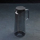 Набор для напитков из стекла Magistro «Дарк», 5 предметов: кувшин 1,35 л, 4 стакана 320 мл, цвет тёмно-серый - фото 4371793