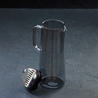 Набор для напитков из стекла Magistro «Дарк», 5 предметов: кувшин 1,35 л, 4 стакана 320 мл, цвет тёмно-серый - фото 4371794
