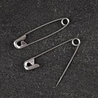 Булавки английские, 32 мм, 100 шт., цвет серебряный - Фото 2