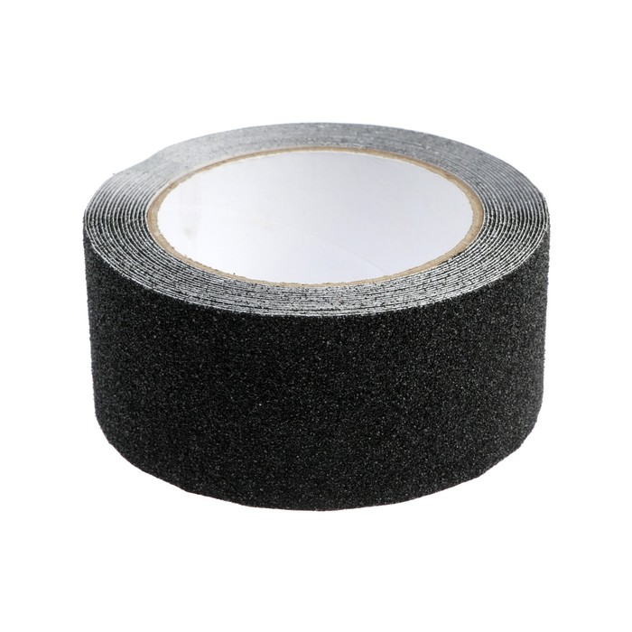 Лента клейкая ТУНДРА, противоскользящая, черная 50 мм × 5 м