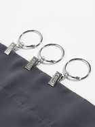 Набор для штор, кольцо разъёмное, d=36/41 мм, 10 шт., зажим, 33×11 мм, 10 шт., цвет серебряный - Фото 4