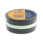 Лента клейкая ТУНДРА, противоскользящая, с фотолюминесцентной полосой, черная 50 мм × 5 м - Фото 2