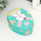 Металлическая шкатулка - яйцо «Зайчик с охапкой раскрашенных яиц», для украшений, хранения мелочи, 11.7×9.2×4.5 см - Фото 3