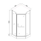 Душевое ограждение Comforty 31NB, прозрачное стекло, чёрный профиль, 90×90×200 см - Фото 2