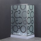 Душевое ограждение Comforty 33R, прозрачное стекло с рисунком круги, 120х80х192,5 см - фото 12820113