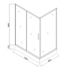 Душевое ограждение Comforty 33R, прозрачное стекло с рисунком круги, 120х80х192,5 см - фото 12820114
