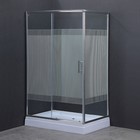 Душевое ограждение Comforty 33V, прозрачное стекло с рисунком линии, 120х80х192,5 см - фото 12820115